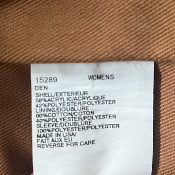 Vintage Woolrich Women Striped Blue Black Fleece Blazer Coat Jacket Size Small - Picture 5 of 11